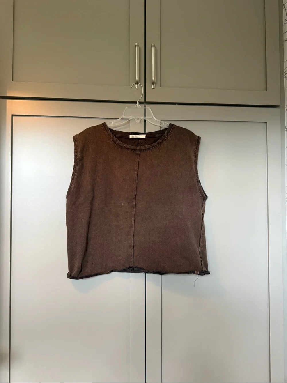 Free People Brown Sleeveless Muscle Tee